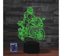 HPBN8 Ltd 3D Moto Night Light LED Lampada 7/16 Cambiamento di Colore USB Alimentato Telecomando Decor Table Gift Decorazioni di Natale Regalo di San Valentino Regalo di Compleanno
