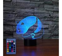 HPBN8 Ltd 3D Panda Night Light Lamp 7/16 cambiamento di colore LED USB Power Telecomando Gift Decor decorazioni di Natale regalo di San Valentino regalo di compleanno