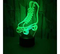 HPBN8 Ltd 3D Pattini Luce Della Notte Lampada 7 Cambiamento di Colore LED USB Touch Table Gift Kids Toys Decor Decorazioni di Natale Regalo di San Valentino Regalo di Compleanno