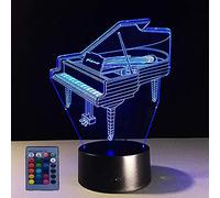 HPBN8 Ltd 3D Pianoforte Night Light LED Lampada 7/16 cambiamento di Colore USB Alimentato Telecomando Decor Table Gift Kids Toys Decorazioni di Natale regalo di San Valentino Regalo di Compleanno