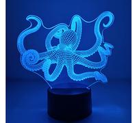 HPBN8 Ltd 3D Polpo Night Light Lamp 7 Cambiamento di Colore LED USB Touch Table Gift Kids Toys Decor Decorazioni di Natale Regalo di San Valentino Regalo di Compleanno