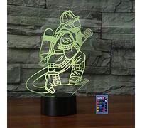 HPBN8 Ltd 3D Pompiere Luce Della Notte LED Lampada 7/16 Cambiamento di Colore Alimentazione USB Telecomando Gift Kids Toys Decor Decorazioni di Natale Regalo di San Valentino Regalo di Compleanno