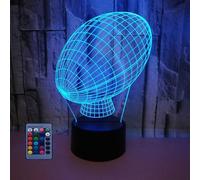 HPBN8 Ltd 3D Rugby Night Light Lamp 7/16 Cambiamento di Colore LED USB Power Telecomando Gift Kids Toys Decor Decorazioni di Natale Regalo di San Valentino Regalo di Compleanno