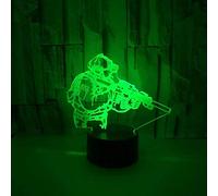 HPBN8 Ltd 3D Soldati Luce Della Notte Lampada 7 Cambiamento di Colore LED USB Touch Table Gift Kids Toys Decor Decorazioni di Natale Regalo di San Valentino Regalo di Compleanno