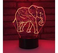 HPBN8 Ltd Creativo 3D Elefante Luce Della Notte LED Lampada 7 Cambiamento di Colore Lampada da Tavolo USB Power Interruttore Tattile Giocattoli per Bambini Decor di Natale Regalo di Compleanno