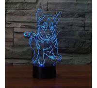 HPBN8 Ltd Creativo 3D Husky Cane Luce Della Notte LED Lampada 7 Cambiamento di Colore Lampada da Tavolo USB Power Interruttore Tattile Giocattoli per Bambini Decor di Natale Regalo di Compleanno