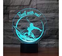 HPBN8 Ltd Creativo 3D Surf Luce Della Notte LED Lampada 7 Cambiamento di Colore Lampada da Tavolo USB Power Interruttore Tattile Giocattoli per Bambini Decor di Natale Regalo di Compleanno