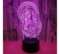HPBN8 Ltd Creativo 3D Vergine Maria Luce Della Notte LED Lampada 7 Cambiamento di Colore Lampada da Tavolo USB Power Interruttore Tattile Giocattoli per Bambini Decor di Natale Regalo di Compleanno