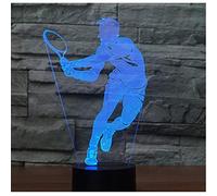 HPBN8 Ltd Illusione Ottica 3D Tennis Luce Della Notte LED Lampada 7 Cambiamento di Colore Lampada da Tavolo USB Power Interruttore Tattile Giocattoli per Bambini Decor di Natale Regalo di Compleanno