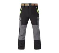 Hpbygstae Pantaloni termici impermeabili per ragazzi e ragazze, pantaloni da neve invernali, pantaloni cargo imbottiti, pantaloni da sci softshell, per bambini, #62-black grey, 110/120 cm