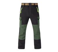Hpbygstae Pantaloni termici impermeabili per ragazzi e ragazze, pantaloni da neve invernali, pantaloni cargo imbottiti, pantaloni da sci softshell, per bambini, #65-verde, 120/130 cm