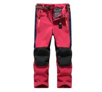Hpbygstae Pantaloni termici impermeabili per ragazzi e ragazze, pantaloni da neve, pantaloni invernali per attività all'aria aperta, pantaloni da sci softshell, per bambini,Rosso-L