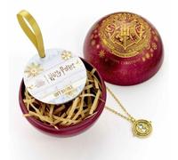 HPCB0254 - HARRY POTTER - PALLINA DI NATALE HOGWARTS - COLLANA GIRATEMPO