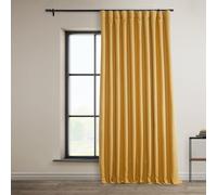 HPD Half Price Drapes BOCH-LN18518-96-DW - Tenda oscurante extra larga in lino, 1 pannello, 100 x 96, colore: Oro