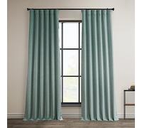 HPD Half Price Drapes BOCH-LN18537-96 - Tende oscuranti in finto lino, per camera da letto, 127 x 244 cm, motivo: cardo marino