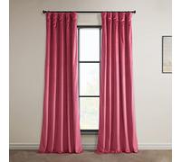 HPD Half Price Drapes Heritage - Tende in velluto felpato, lunghe 213 cm, oscuranti, per camera da letto e soggiorno, 127 x 213 cm (larghezza x lunghezza), 1 pannello, rosa scuro