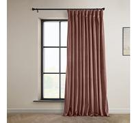 HPD Half Price Drapes Heritage - Tende oscuranti in velluto felpato, lunghe 213 cm, per camera da letto e soggiorno, 100 x 213 cm (larghezza x lunghezza), 1 pannello, rosa selvatica