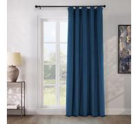 HPD Half Price Drapes Heritage - Tende oscuranti in velluto felpato, lunghe 213 cm, per camera da letto e soggiorno, 100 x 213 cm (larghezza x lunghezza), 1 pannello, blu eterno