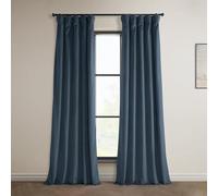 HPD Half Price Drapes Heritage - Tende oscuranti in Velluto Felpato, Lunghe 244 cm, per Camera da Letto e Soggiorno, 127 x 243,8 cm (Larghezza x Lunghezza), 1 Pannello, Blu Londra, 127 x 243,8 cm