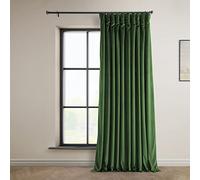 HPD Half Price Drapes Heritage - Tende oscuranti in velluto felpato, lunghe 274 cm, per camera da letto e soggiorno, 100 x 278 cm, 1 pannello, colore: verde eden