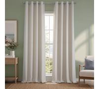 HPD Half Price Drapes Tende in lino con occhielli, lunghe 305 cm, oscuranti, per camera da letto e soggiorno (1 pannello), 127 x 120 cm, betulla