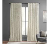 HPD Half Price Drapes Tende in velluto riccio lussureggiante, lunghe 213 cm, per camera da letto e soggiorno, aspetto lussuoso, design con tasca per asta, (1 pannello), 127 x 213 cm, champagne