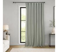 HPD Half Price Drapes Tende oscuranti extra larghe in finta seta, lunghe 240 cm, per camera da letto e soggiorno, stile vintage, testurizzate (1 pannello), 100 x 228 cm, argento