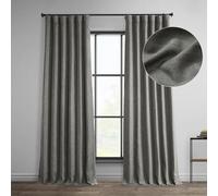 HPD Half Price Drapes Tende oscuranti finte, lunghe 213 cm, lussuose tende per camera da letto e soggiorno (1 pannello), 127 x 213 cm (larghezza x lunghezza), grigio blazer, lino, 127 x 213,4 cm