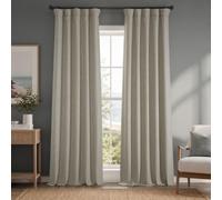 HPD Half Price Drapes Tende oscuranti in Finto Lino, Lunghe 213 cm, lussuose Tende in Lino per Camera da Letto e Soggiorno (1 Pannello), 127 x 213 cm, Color Farina d'avena