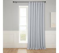 HPD Half Price Drapes Tende oscuranti in finto lino, per camera da letto, lunghe 248 cm (1 pannello), 100 W x 96 L extra larghe, per soggiorno, decorazione per la casa, grigio erica