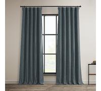 HPD Half Price Drapes Tende oscuranti in finto lino, per camera da letto, lunghe 274 cm (1 pannello), 127 x 274 cm (larghezza x lunghezza), per soggiorno, decorazione per la casa, colore: blu Reverie