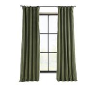 HPD Half Price Drapes Tende oscuranti in velluto, lunghe 248 cm, blocco termico della luce, per camera da letto e soggiorno (1 pannello), 127 x 248 cm, verde cacciatore