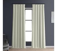 HPD Half Price Drapes Tende oscuranti in lino per camera da letto, 274 cm di lunghezza, in tinta unita, isolamento termico (1 pannello), in lino, per soggiorno, 127 x 274 cm (larghezza x lunghezza),