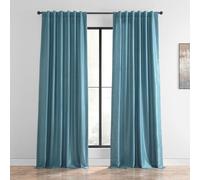 HPD Half Price Drapes Tende oscuranti per camera da letto vintage testurizzate in finta seta Dupioni tende per soggiorno (1 pannello), 127 x 305 cm, blu Nassau