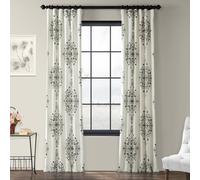 HPD Half Price Drapes Tende oscuranti per finestre in Cotone di Lusso (1 Pannello), Lunghe 274 cm, per Camera da Letto e Soggiorno, 127 x 108 L, Motivo Floreale Damascato Cacao, 127 x 274,3 cm