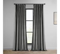 HPD Half Price Drapes VPYC-P Heritage-Tenda in Velluto Felpato, Tessuto, Destino Grigio, 50 X 96