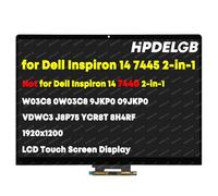 HPDELGB Schermo touch screen di ricambio da 14 pollici per Dell Inspiron 14 7445 2-in-1 (non per 7440) W03C8 0W03C8 9JKP0 09JKP0 VDWC3 J8P75 YCR8T 8H4RF 08H4RF 1920x1200 LCD Display Assemblea No