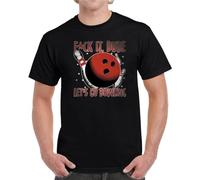 HPDFRRUYIOO F It Dude Let's Go Bowling Walter Quote The Big Lebowski Parody Fan T ShirtBlackL