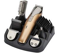 HPDOM 6 in 1 Ricaricabile Haircut Macchina per Uomo Professionale tagliacapelli Cordless Electric Hair Trimmer,Tagliacapelli per Naso,Kit Barba Uomo,Gold