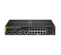 Switch di rete HPE Aruba 6100 12G Class4 PoE 2G/2SFP+ 139W Gestito L3 Gigabit Ethernet (10/100/1000) Supporto Power over (PoE) 1U Nero [JL679A#ABB]