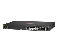 Switch PoE gestito HPE Aruba CX 6000 con 24 porte RJ-45, 4 SFP, 56 Gbps, 370 W