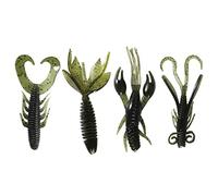 Hperu 4 Esche da Pesca in plastica Morbida per aragoste, Esche per gamberi con Design di gamberetti Aragosta per la Pesca alla spigola d'Acqua Dolce e salata