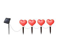 Hperu 4 Pezzi/Set Decorazioni per San Valentino luci solari a Forma di Cuore Impermeabili Luce Esterna a Forma di Cuore per Via del Giardino aiuola Portico passerella, Decorazioni per San Valentino