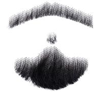 Hperu Barba |.Capelli Umani Barba Baffi realistici Pizzo Invisibile per Capelli facciali per Uomo Costume Cosplay di Halloween Stile Festa 4