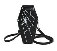 Hperu Borsa di Halloween, borsa nera impermeabile per costume da donna | Materiale PU impermeabile, per gli appassionati del gotico, ideale per le feste di Halloween