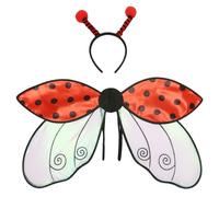 Hperu Costume da Coccinella 2 Pezzi/Set Ala da Coccinella e Fascia per Capelli Accessori per Costumi di Natale per Donne Ragazze Festival Feste Ballo in Maschera - Costumi di Natale