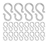 Hperu Ganci a S da 20 pezzi, piccoli ganci in plastica trasparente, pratici multifunzionali per cartelli, asciugamani, borse e piccoli oggetti - Plastica da appendere