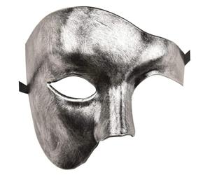 Hperu Maschera per feste di Halloween Mardi Gras, maschera mascherata per uomini fantasma della maschera a metà facciata dell'opera Maschera Phantom per la festa in costume