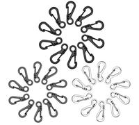 Hperu Set di Mini moschettoni da 30 Pezzi, moschettone a Molla con moschettone per guinzaglio per Cani, Campeggio, Viaggi, Escursionismo -