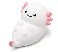 Hperu Simpatica luce notturna Axolotl - Lampada in silicone touch ricaricabile tramite USB per neonati, bambini, bambini piccoli, ragazze (bianco)